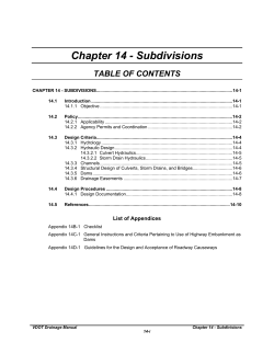 Chapter 14 Subdivisions - Virginia Department of Transportation