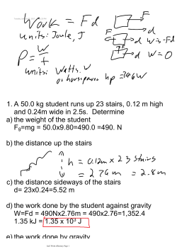 A 50.0 kg student runs up 23 stairs, 0.12 m high and - Physics