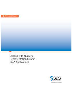 Dealing with Numeric Representation Error in SAS