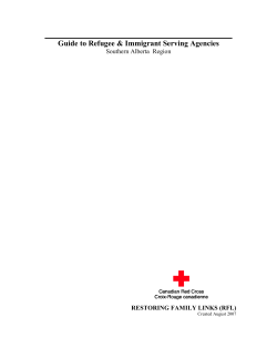 Guide to Immigrant refugee serving agencies