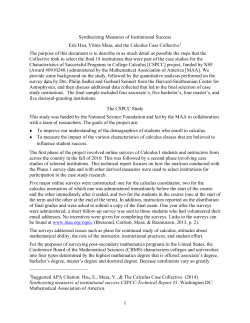 Synthesizing Measures of Institutional Success