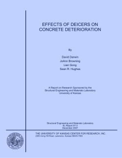 Effects of Deicers on Concrete Deterioration