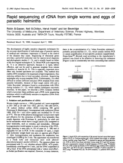 Rapid sequencing of rDNA from single worms