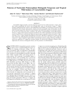 Patterns of Nucleotide Polymorphism Distinguish Temperate and