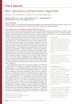 New spirometry interpretation algorithm