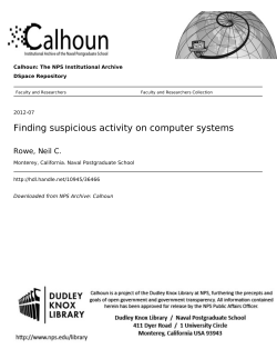 Finding suspicious activity on computer systems