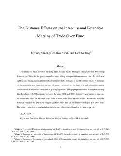 The Distance Effects on the Intensive and Extensive Margins of