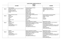 LAYER SCHOOL CURRICULUM 2015