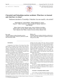 Chernobyl and Fukushima nuclear accidents: What have