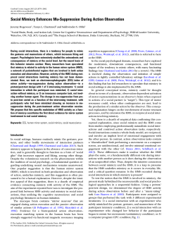Social Mimicry Enhances Mu-Suppression