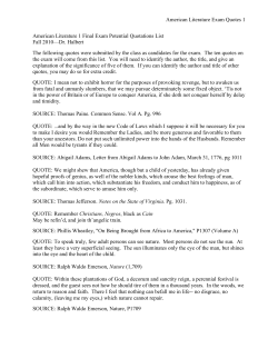 quotation exam guide - MCCC`s Faculty Page