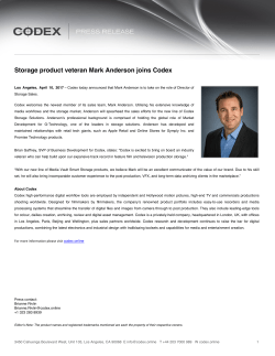 Mark Anderson joins Codex