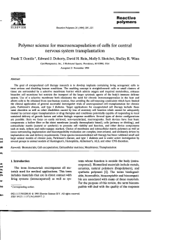 Polymer science for macroencapsulation of cells for central nervous
