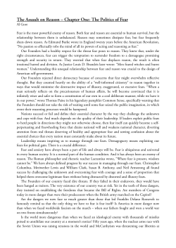 The Assault on Reason &ndash; Chapter One: The Politics of Fear