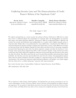 Conflicting Security Laws and The Democratization of Credit