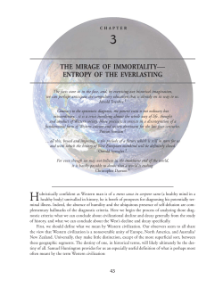 the mirage of immortality&mdash; entropy of the everlasting