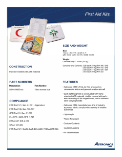 First Aid Kits HC Datasheet