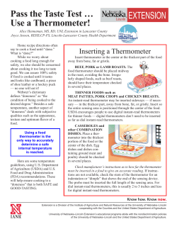 Pass the Taste Test &hellip; Use a Thermometer!