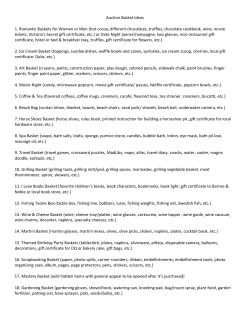 Auction Basket Ideas 1. Romantic Baskets for Women or Men (hot