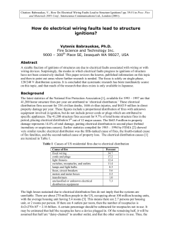 How do electrical wiring faults lead to structure ignitions?