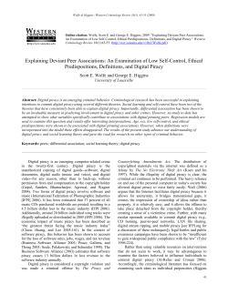 Explaining Deviant Peer Associations