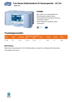 Tork blaues Rollenhandtuch f&uuml;r Sensorspender