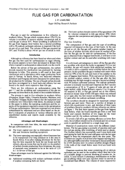 flue gas for carbonatation