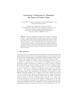 Geometric Clustering to Minimize the Sum of Cluster Sizes