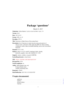 Package `questionr`