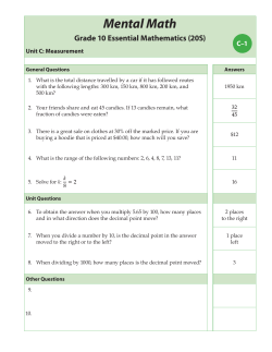 Mental Math Grade 10 Essential Mathematics (20S)