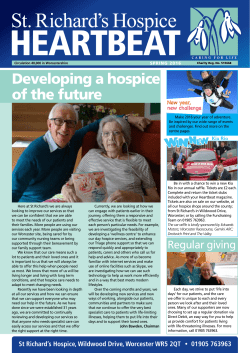 caring for life - St Richard`s Hospice