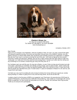 October - Charley`s Strays