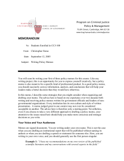 MEMORANDUM