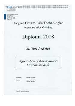 Application of thermometric titration methods