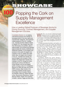 Popping the Cork on Supply Management Excellence