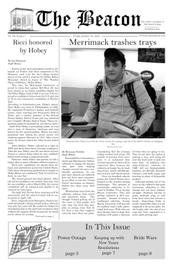 01/30/09 Beacon - Merrimack College`s Newspaper