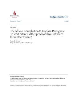 The African Contribution to Brazilian Portuguese