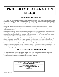 property declaration fl-160 - Sutter County Superior Court