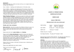 Robin Curriculum Letter - Autumn 2016