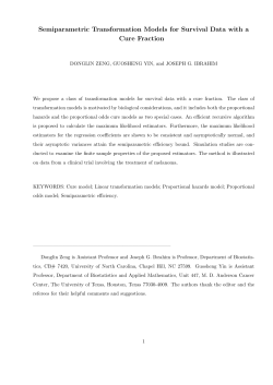 Semiparametric Transformation Models for Survival