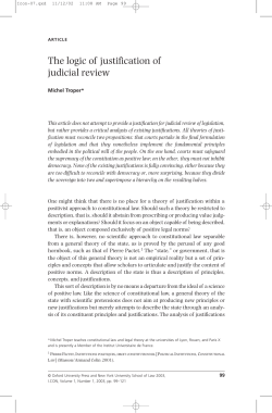 The logic of justification of judicial review