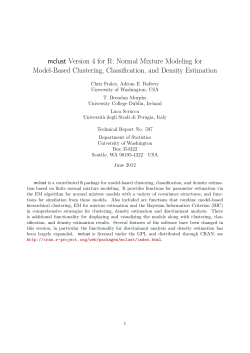 mclust Version 4 for R: Normal Mixture Modeling for Model