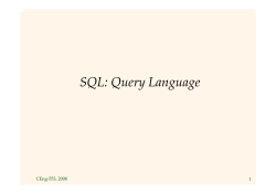 SQL: Query Language