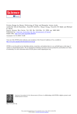 Protein Design by Binary Patterning of Polar and Nonpolar Amino
