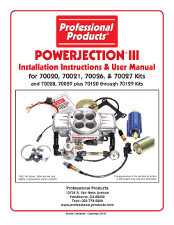 POWERJECTION III - Speedway Motors