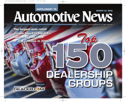 2015 Top 150 Dealership Groups