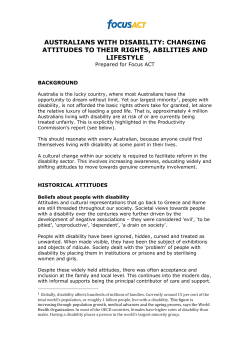 Attitudes to Disability