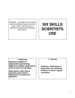six skills scientists use - Rochester Community Schools