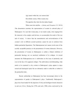 This dissertation examines the representation of women in the