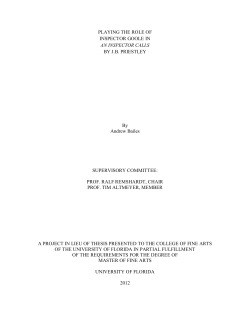 PLAYING THE ROLE OF INSPECTOR GOOLE IN AN INSPECTOR